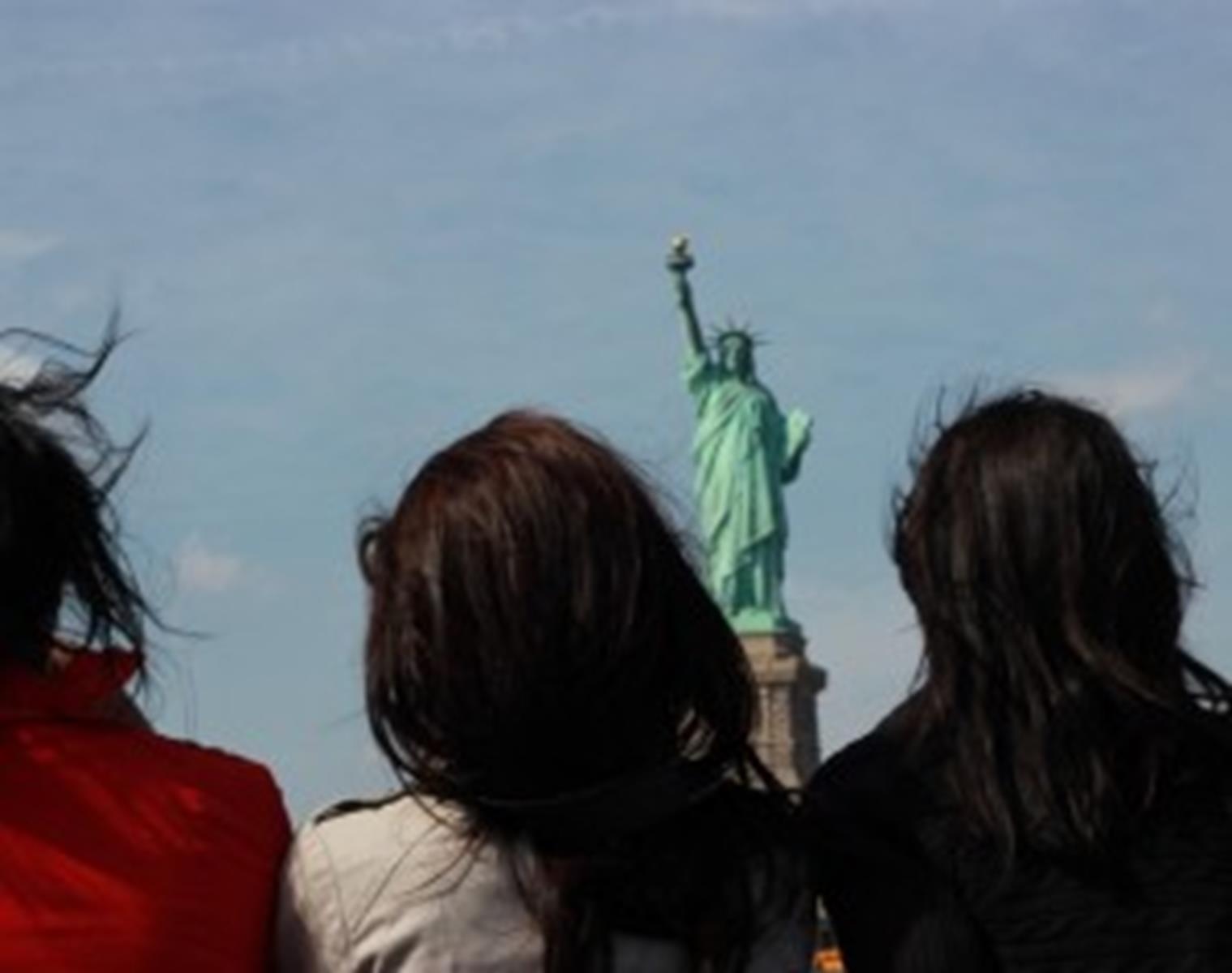 Each cruise stops in front of the Statue of Liberty for photos.