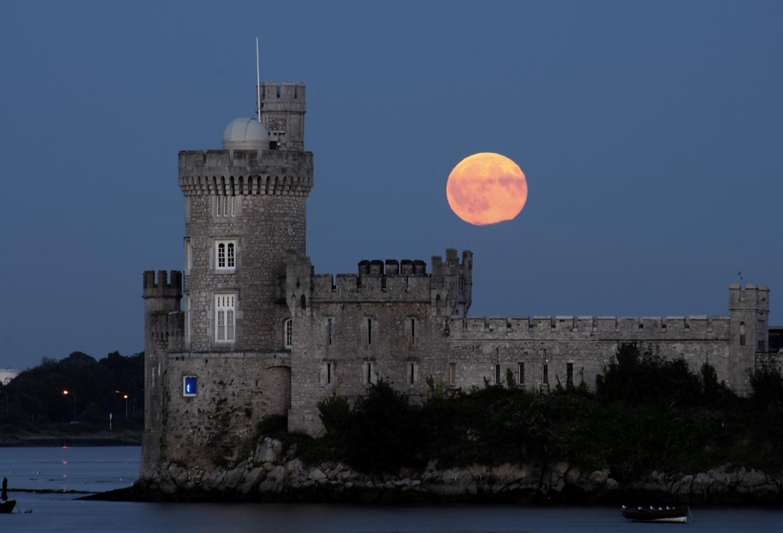Castle with Full Moon 