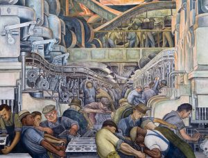 Diego Rivera mural at the Detroit Institute of Arts
