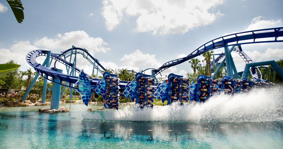 The Manta rollercoaster at SeaWorld Orlando.