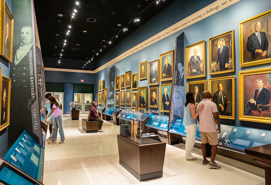 Hall of Governors exhibit in the Kentucky History Center